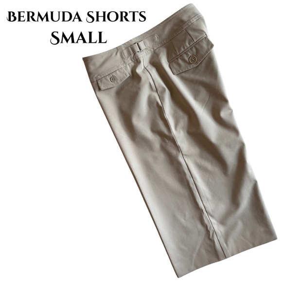 Ann Taylor Loft Warm Tan Bermuda Stretch Short 3 button zip 6P EUC - Picture 1 of 8
